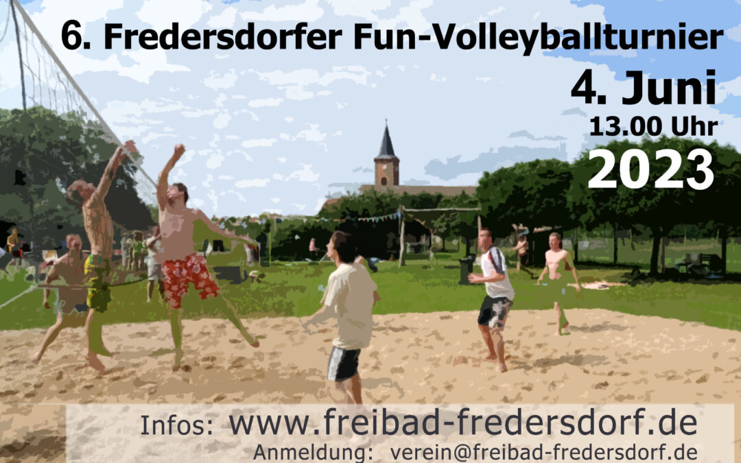 Werbung für Volleyballturnier